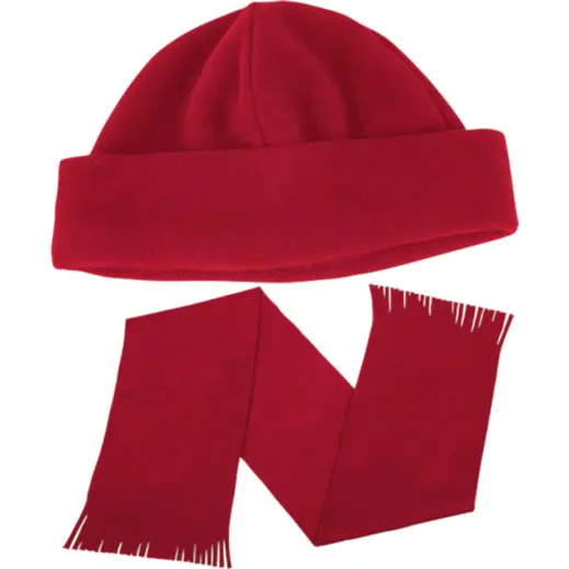 Glacier Scarf And Beanie Set Red